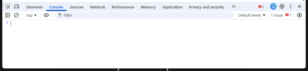 Screenshot of Chrome developer console