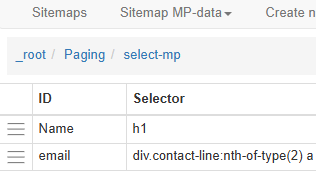 Screenshot showing link breadcrumbs