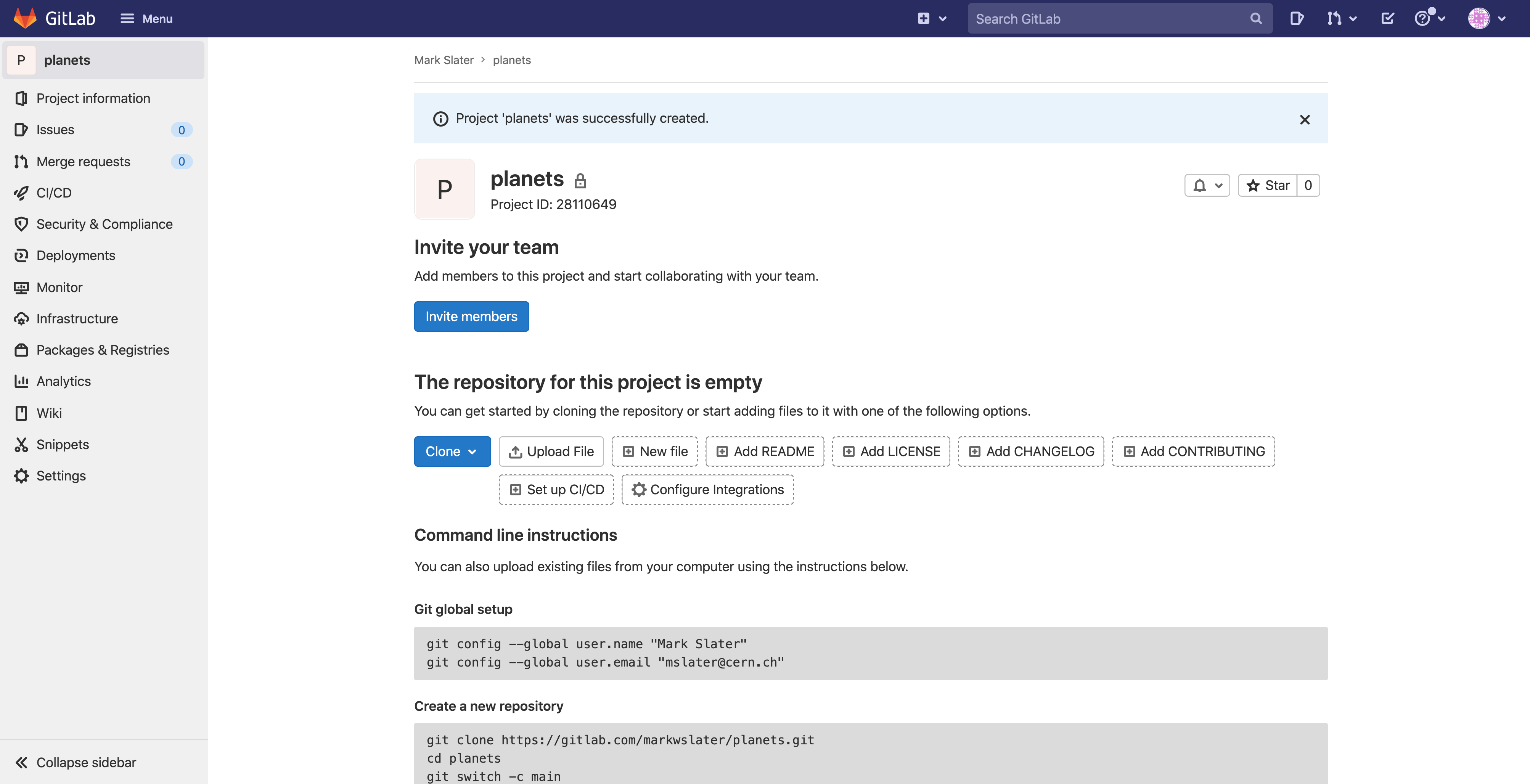 Creating a Repository on GitLab (Step 1)